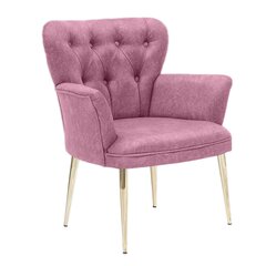 Fotelis Asir Paris Gold Metal, rožinis цена и информация | Кресла в гостиную | pigu.lt