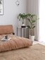 Sofa-lova Fold Kadife, smėlio spalvos kaina ir informacija | Sofos | pigu.lt