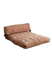 Sofa-lova Fold Kadife, smėlio spalvos kaina ir informacija | Sofos | pigu.lt