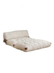 Sofa-lova Fold Teddy, smėlio spalvos kaina ir informacija | Sofos | pigu.lt