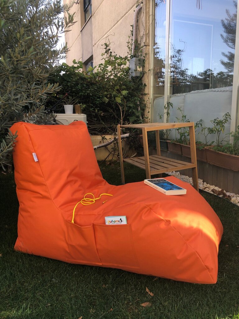 Sėdmaišis Daybed, oranžinis цена и информация | Sėdmaišiai ir pufai | pigu.lt