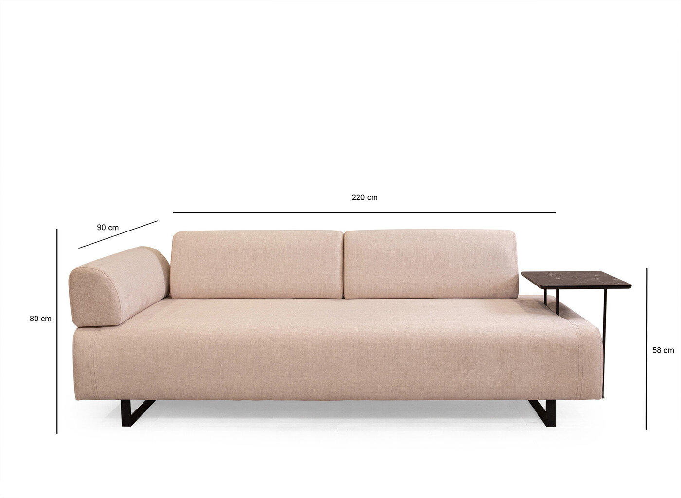 Sofa-lova Infinity, smėlio spalvos kaina ir informacija | Sofos | pigu.lt