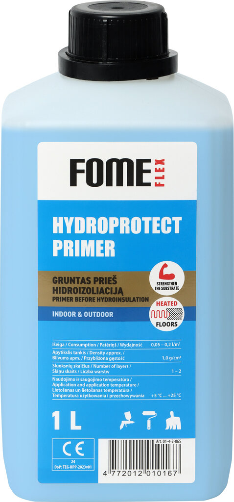 Gruntas prieš hidroizoliaciją Fome Flex Hydroprotect Primer, 1 l цена и информация | Sandarinimo medžiagos | pigu.lt