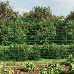 Vielinė tinklinė tvora, žalia, 1,6x10m, galvanizuotas plienas цена и информация | Заборы и принадлежности к ним | pigu.lt