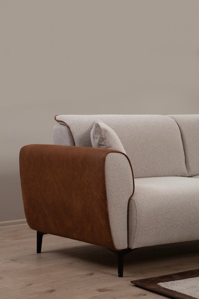 Sofa-lova Aren, smėlio spalvos цена и информация | Sofos | pigu.lt