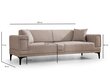 Sofa-lova Horizon, smėlio spalvos цена и информация | Sofos | pigu.lt