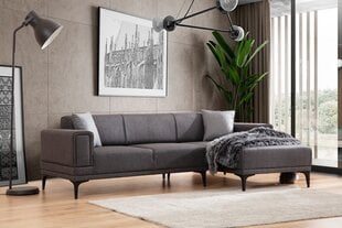 Kampinė sofa-lova Horizon Right, pilka цена и информация | Угловые диваны | pigu.lt