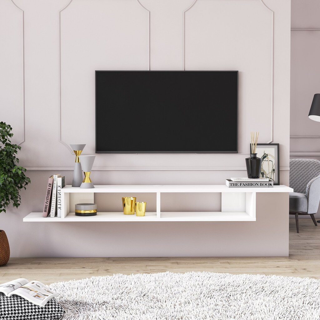 TV spintelė Kalune Design Numudio, balta цена и информация | TV staliukai | pigu.lt