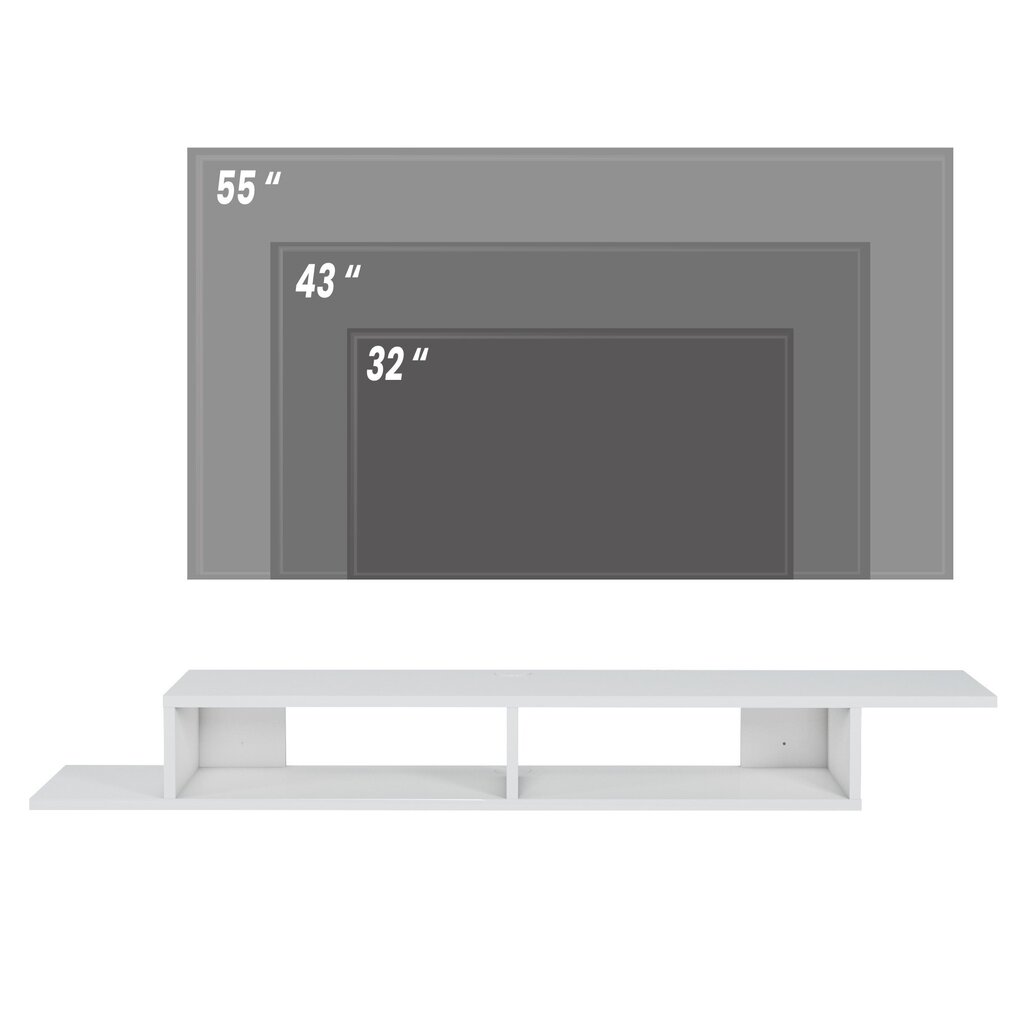 TV spintelė Kalune Design Numudio, balta цена и информация | TV staliukai | pigu.lt