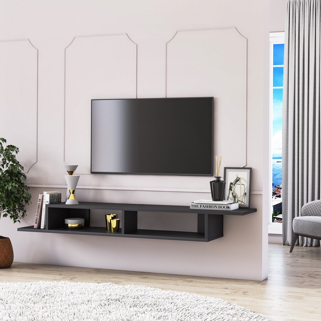 TV spintelė Kalune Design Numudio, juodas kaina ir informacija | TV staliukai | pigu.lt