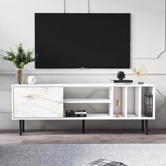 TV staliukas Kalune Design Pietra, baltas kaina ir informacija | TV staliukai | pigu.lt
