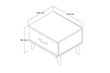 Naktinis staliukas Asir KMD0101, baltas kaina ir informacija | Spintelės prie lovos | pigu.lt
