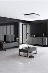 3-ių dalių svetainės baldų komplektas Asir Luxe, pilkas/juodas цена и информация | Секции | pigu.lt