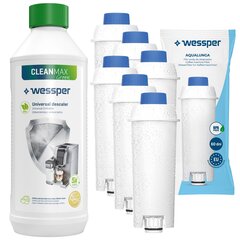 5x Фильтр Wessper + очиститель Green цена и информация | Аксессуары для кофейных аппаратов | pigu.lt