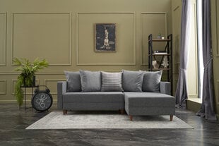 Kampinė sofa-lova Aydam Right, pilka цена и информация | Угловые диваны | pigu.lt