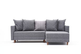 Kampinė sofa-lova Aydam Right, pilka цена и информация | Угловые диваны | pigu.lt