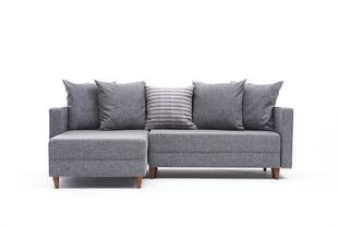 Kampinė sofa-lova Aydam Left, pilka цена и информация | Угловые диваны | pigu.lt