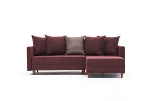 Kampinė sofa-lova Aydam Right, raudona kaina ir informacija | Minkšti kampai | pigu.lt