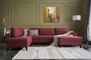 Kampinė sofa-lova Belen, raudona цена и информация | Угловые диваны | pigu.lt