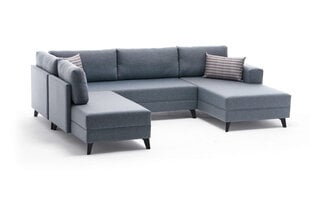 Kampinė sofa-lova Efsun, mėlyna цена и информация | Угловые диваны | pigu.lt