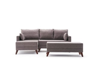 Kampinė sofa-lova Bella Mini Left, ruda kaina ir informacija | Minkšti kampai | pigu.lt