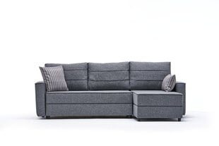 Kampinė sofa-lova Ece Right, pilka kaina ir informacija | Minkšti kampai | pigu.lt