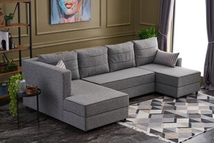 Kampinė sofa-lova Ece Panoramik, pilka kaina ir informacija | Minkšti kampai | pigu.lt