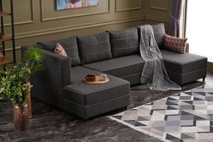 Kampinė sofa-lova Ece Panoramik, pilka цена и информация | Угловые диваны | pigu.lt