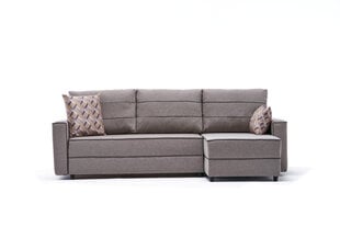 Kampinė sofa-lova Ece Right, smėlio spalvos цена и информация | Угловые диваны | pigu.lt