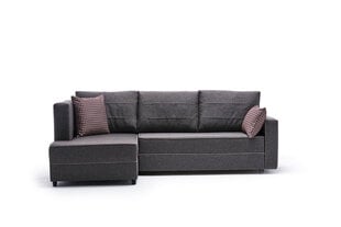 Kampinė sofa-lova Ece Left, ruda kaina ir informacija | Minkšti kampai | pigu.lt