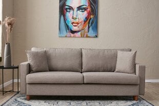 Sofa-lova Eva, smėlio spalvos цена и информация | Диваны | pigu.lt