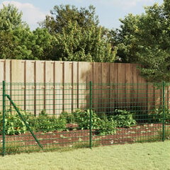Vielinė tinklinė tvora, žalia, 0,8x10m, galvanizuotas plienas цена и информация | Заборы и принадлежности к ним | pigu.lt
