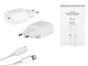 LTC USB-C 20w įkroviklis su USB-C/iPhone Lightning laidu kaina ir informacija | Krovikliai telefonams | pigu.lt