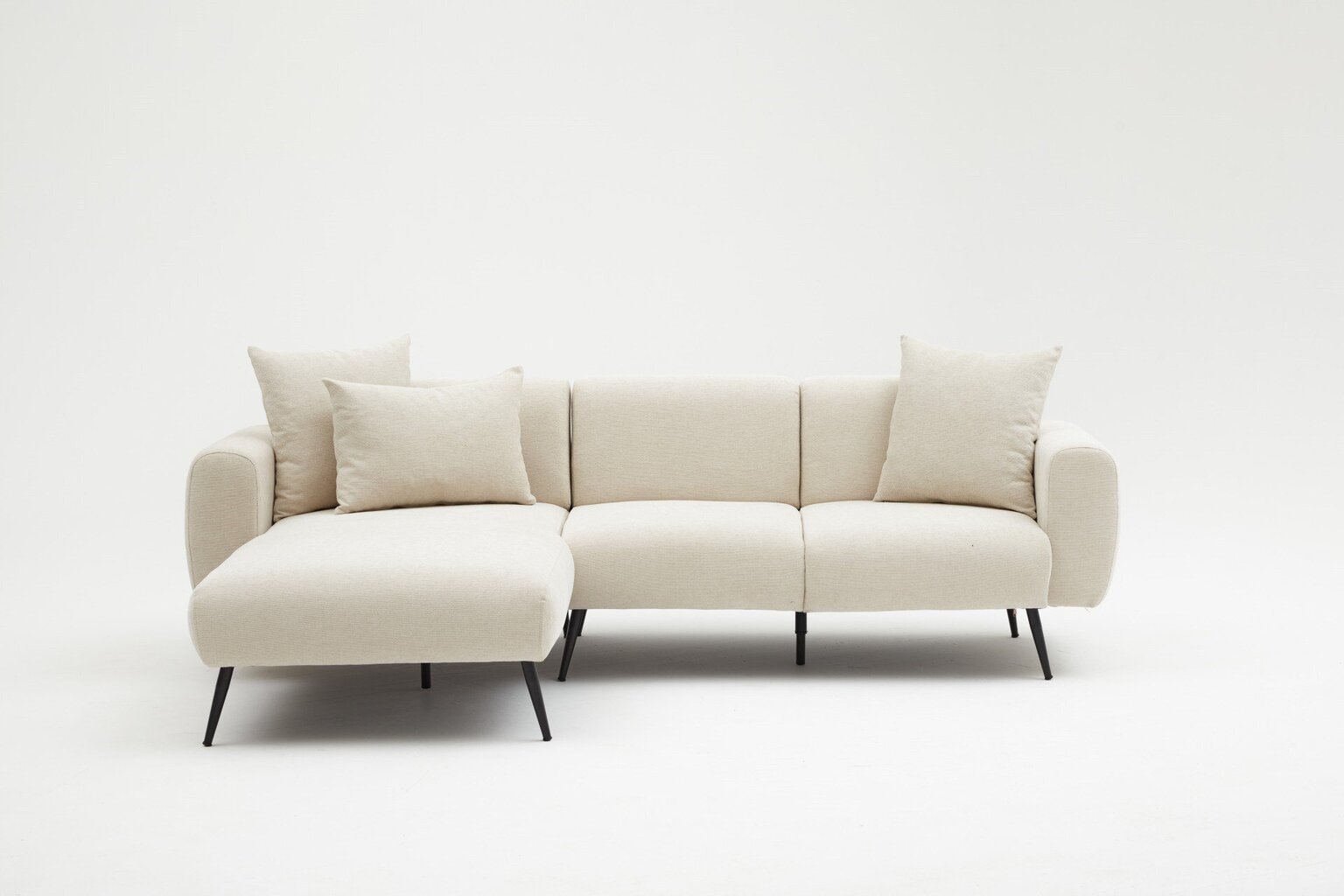 Kampinė sofa Side Left, smėlio spalvos kaina ir informacija | Minkšti kampai | pigu.lt