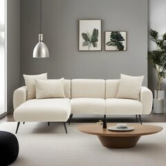 Kampinė sofa Side Left, smėlio spalvos цена и информация | Угловые диваны | pigu.lt