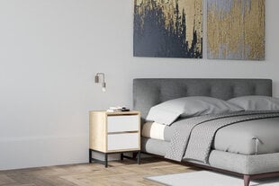 Naktinis staliukas Asir Cefalu, rudas/baltas kaina ir informacija | Spintelės prie lovos | pigu.lt