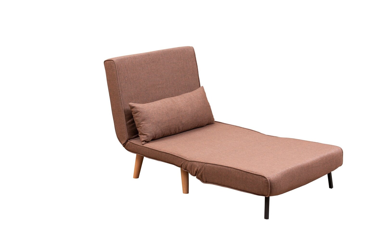 Fotelis lova Folde Single, rudas цена и информация | Svetainės foteliai | pigu.lt