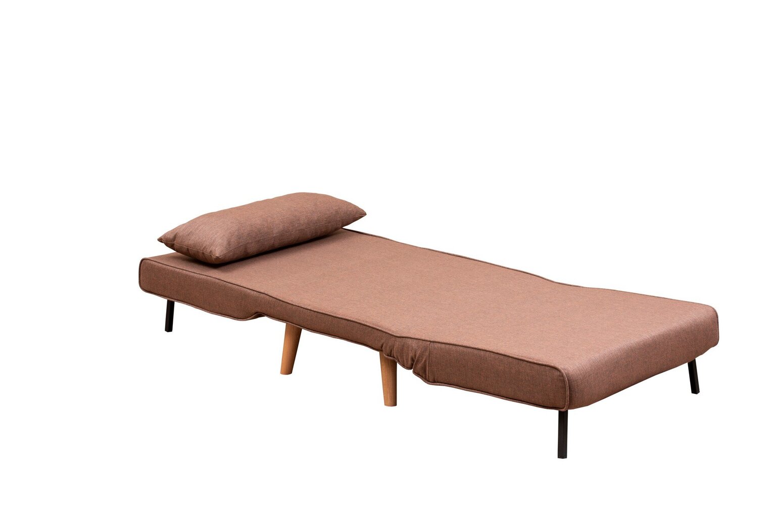 Fotelis lova Folde Single, rudas kaina ir informacija | Svetainės foteliai | pigu.lt