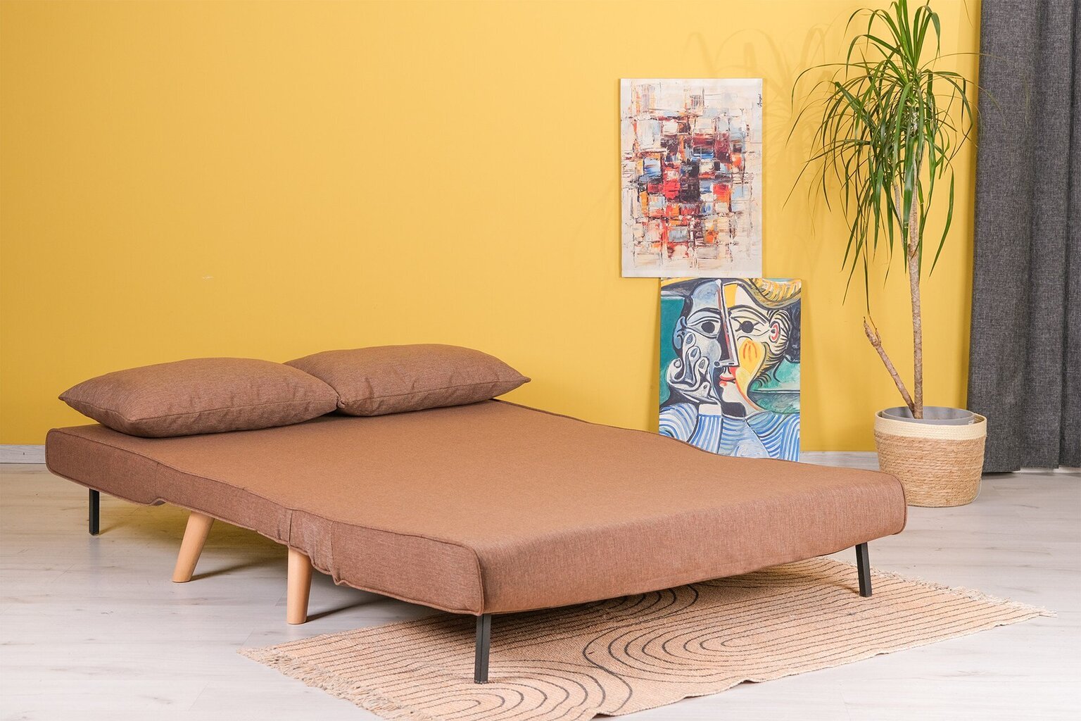 Sofa Folde, ruda kaina ir informacija | Sofos | pigu.lt