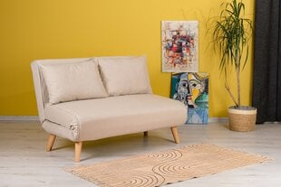 Sofa-lova Folde, smėlio spalvos цена и информация | Диваны | pigu.lt
