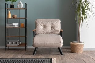 Fotelis lova Sando, smėlio spalvos цена и информация | Кресла в гостиную | pigu.lt
