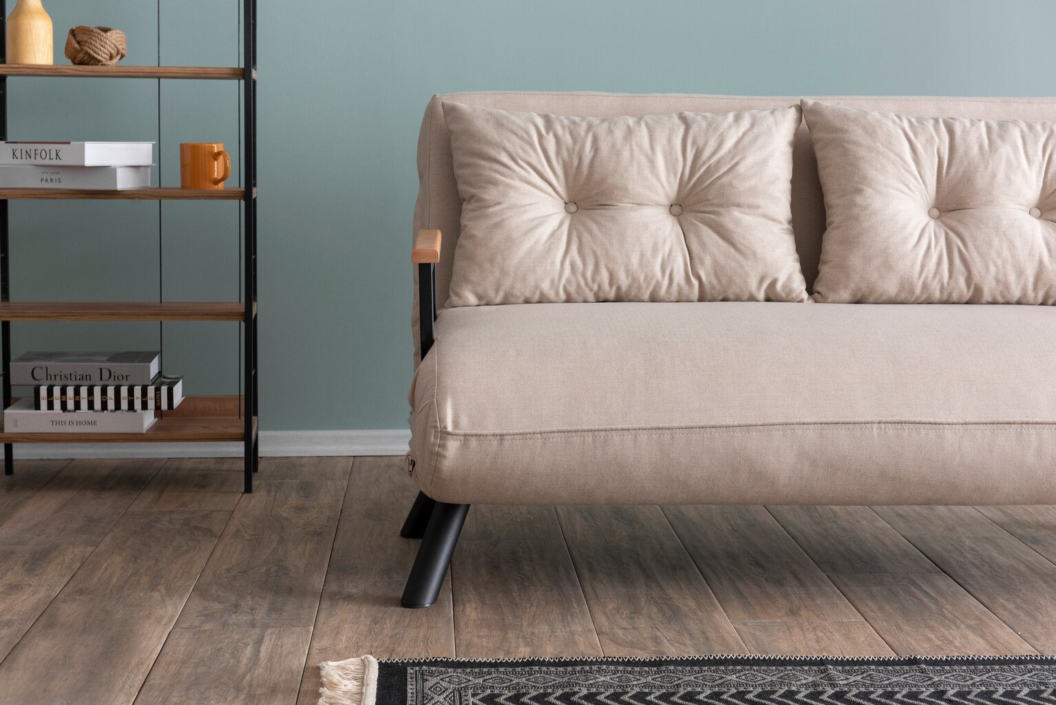 Sofa-lova Sando, smėlio spalvos цена и информация | Sofos | pigu.lt