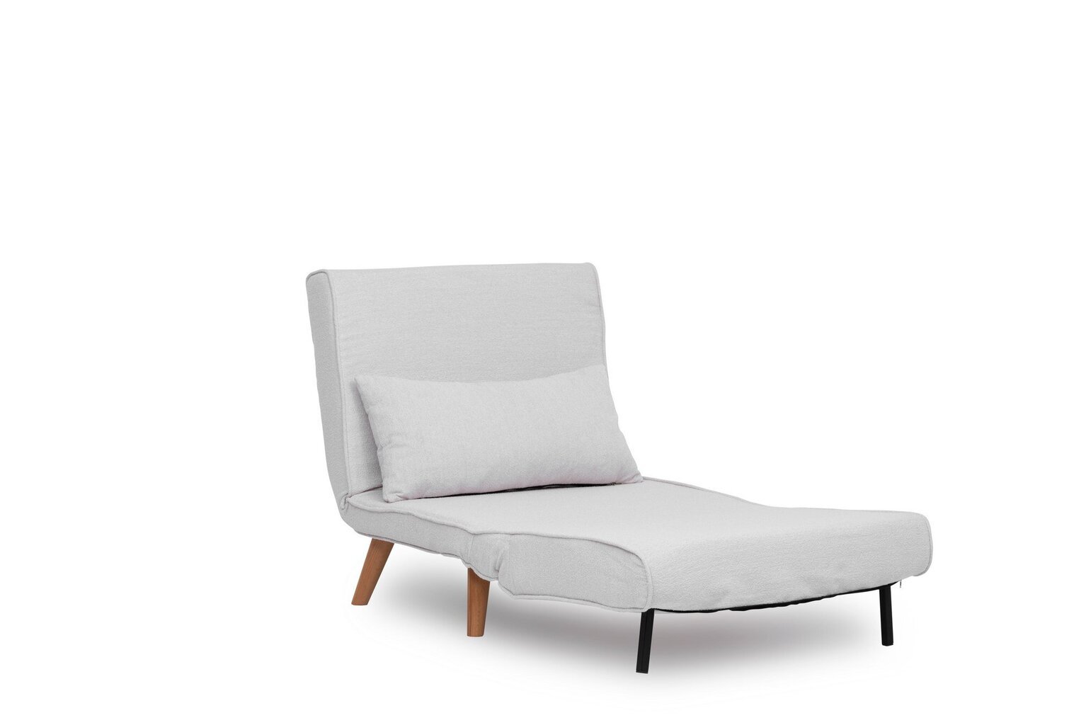 Fotelis lova Folde Single, baltas цена и информация | Svetainės foteliai | pigu.lt