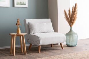 Fotelis lova Folde Single, baltas цена и информация | Кресла в гостиную | pigu.lt