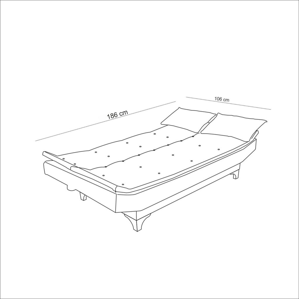 Sofa-lova Santo, raudona kaina ir informacija | Sofos | pigu.lt