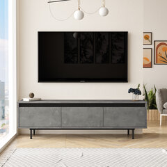 TV staliukas Kalune Design LV1-RL, sidabrinis/juodas цена и информация | Тумбы под телевизор | pigu.lt