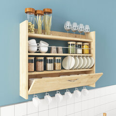Virtuvės lentyna Asir Knott, ruda kaina ir informacija | Virtuvės baldų priedai | pigu.lt