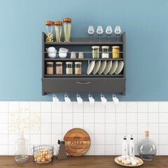 Virtuvės lentyna Asir Knott, pilka kaina ir informacija | Virtuvės baldų priedai | pigu.lt
