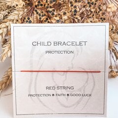 Детский браслет удачи из красной нити с позолоченной вставкой 14 карат цена и информация | Аксессуары для детей | pigu.lt