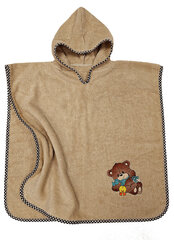 Детское полотенце пончо, коричневое цена и информация | Полотенца | pigu.lt